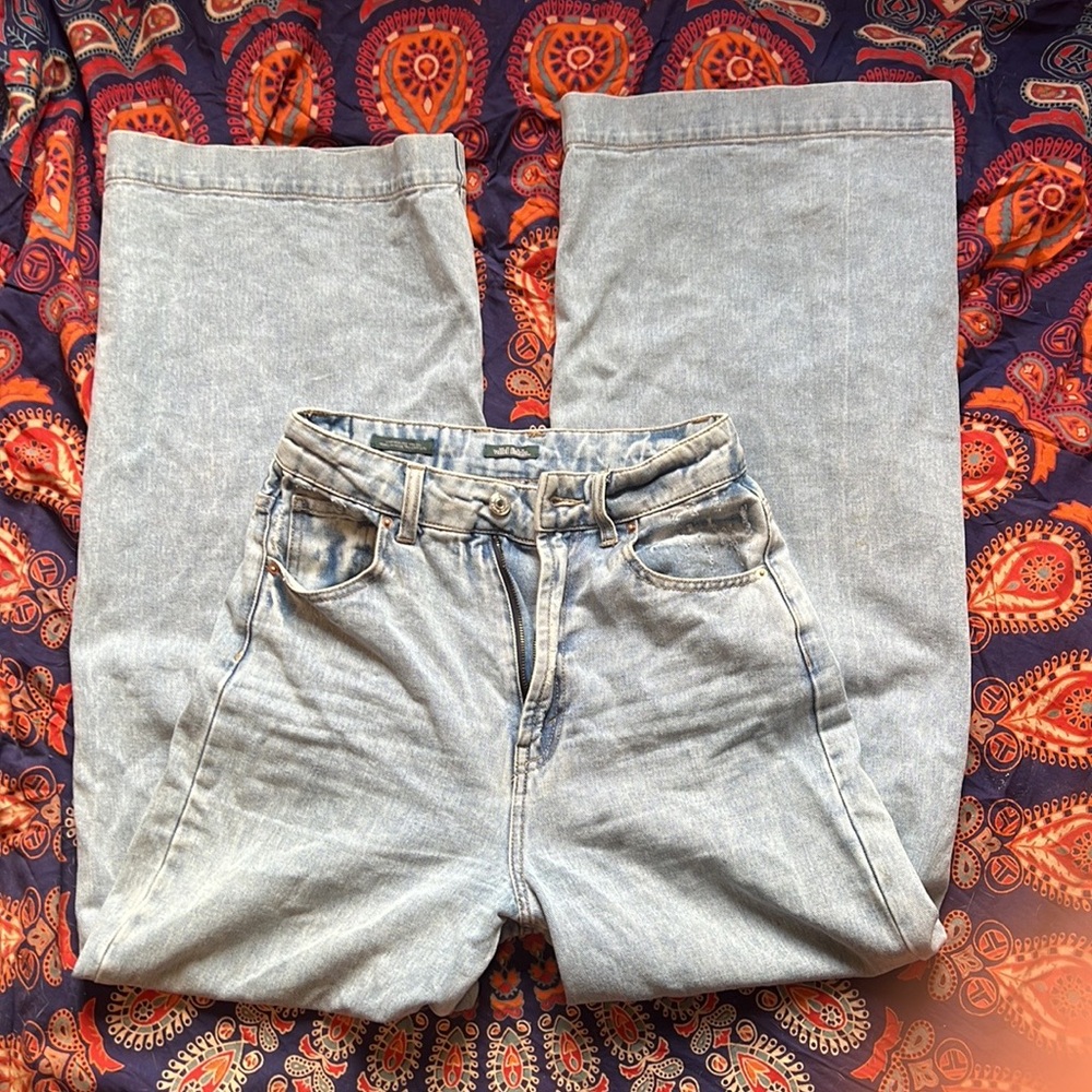 High-Rise Wide Leg Light Wash Jeans